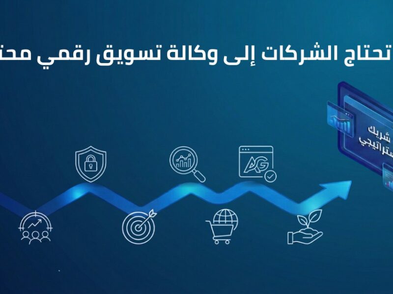 فريق وكالة تسويق رقمي يعمل على تطوير استراتيجيات رقمية لزيادة نمو العلامات التجارية عبر الإنترنت.