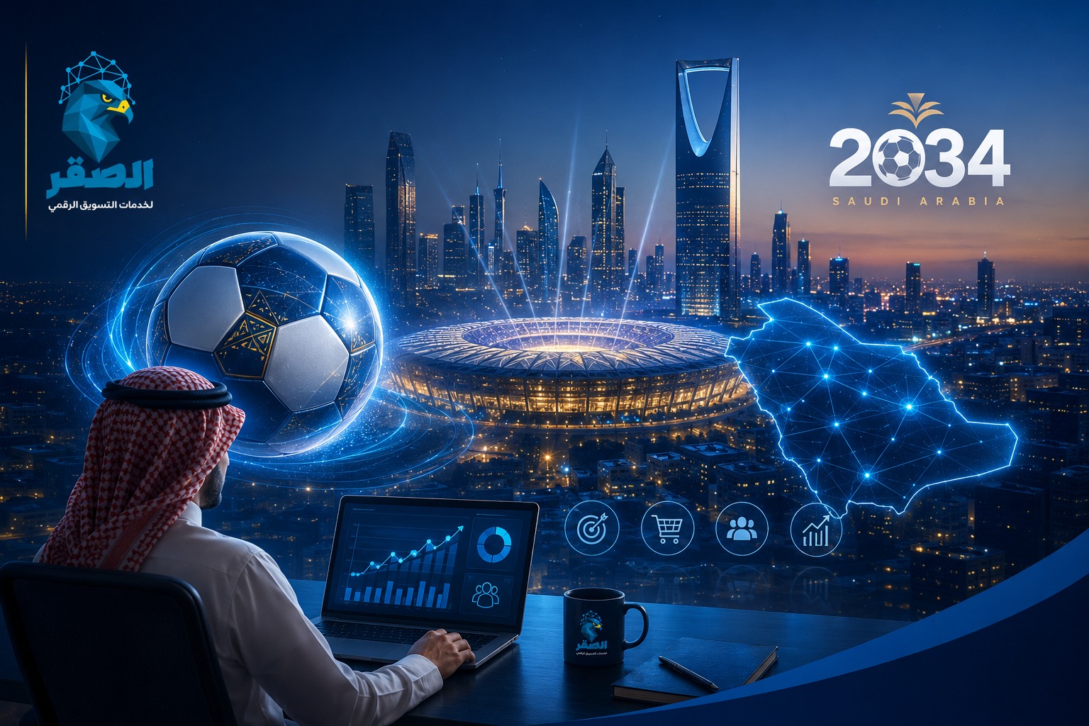 استضافة كأس العالم 2034: الدليل الاستراتيجي للشركات السعودية للاستعداد الرقمي وتحقيق النمو الاستثنائي
