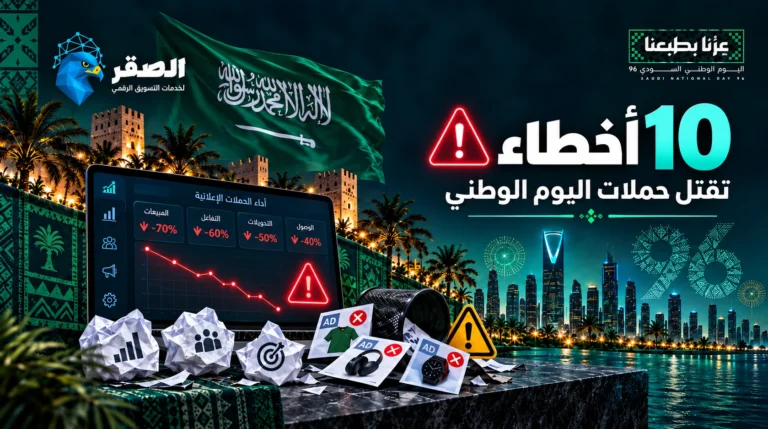 تصميم أخطاء التسويق في اليوم الوطني السعودي وكيفية تجنبها