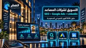 التسويق لشركات المصاعد في السعودية عبر SEO وGoogle Ads وLinkedIn
