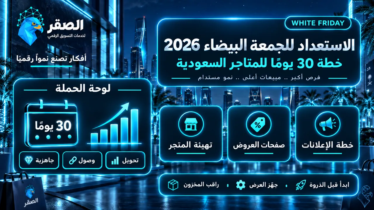 الاستعداد للجمعة البيضاء 2026 بخطة 30 يومًا للمتاجر السعودية
