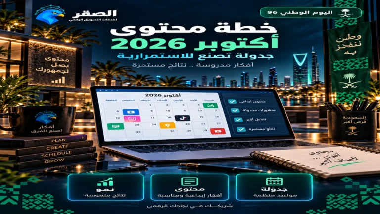 خطة محتوى أكتوبر 2026 وجدولة أسبوعية للسوشيال ميديا والحملات