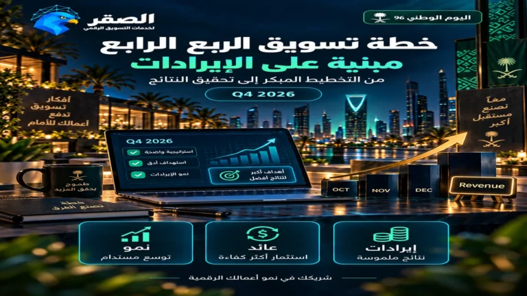 خطة تسويق الربع الرابع Q4 مبنية على الإيرادات للشركات في السعودية