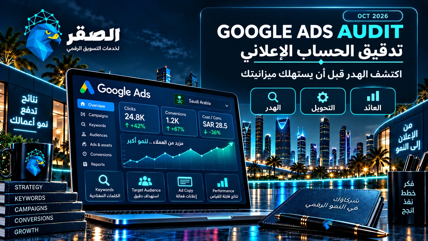 تدقيق Google Ads واكتشاف الهدر في الحساب الإعلاني وتحسين العائد