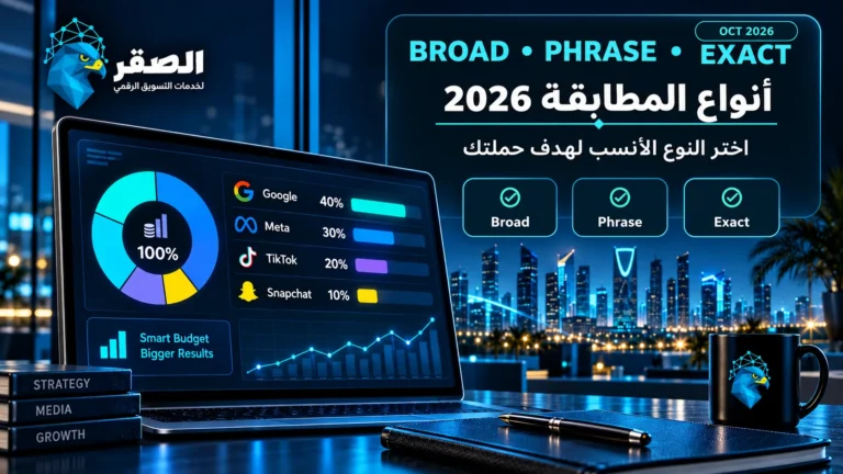 Broad Match وPhrase وExact مقارنة أنواع مطابقة الكلمات في Google Ads 2026