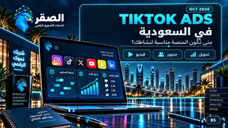 TikTok Ads في السعودية ومتى تكون المنصة مناسبة لنشاطك التجاري