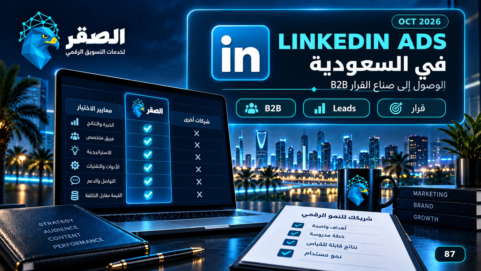 LinkedIn Ads في السعودية واستهداف صناع القرار B2B والعملاء المؤسسيين