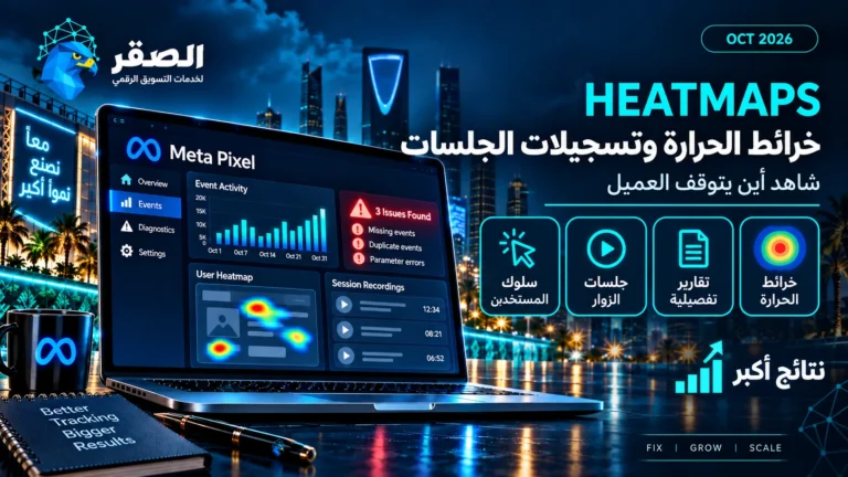 Heatmaps وتسجيلات الجلسات لاكتشاف مشاكل تجربة المستخدم وتحسين التحويل