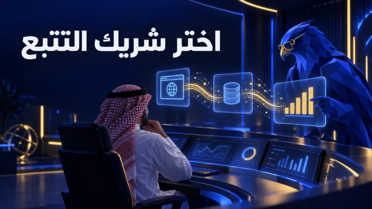 أفاتار الصقر الأزرق يشرح مسار التتبع والتحليلات لصاحب شركة سعودي في غرفة عمليات