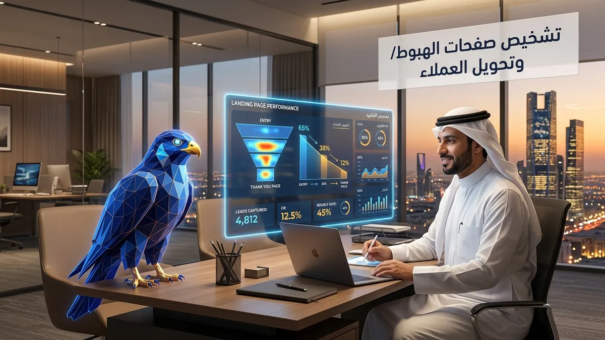 دليل تشخيص ضعف تحويل صفحة هبوط شركات الخدمات في السعودية: أسباب هروب العملاء المحتملين وكيفية إصلاح مسار جمع البيانات