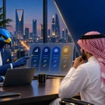 رجل الصقر يناقش مقارنة خدمات التسويق مع رجل أعمال سعودي