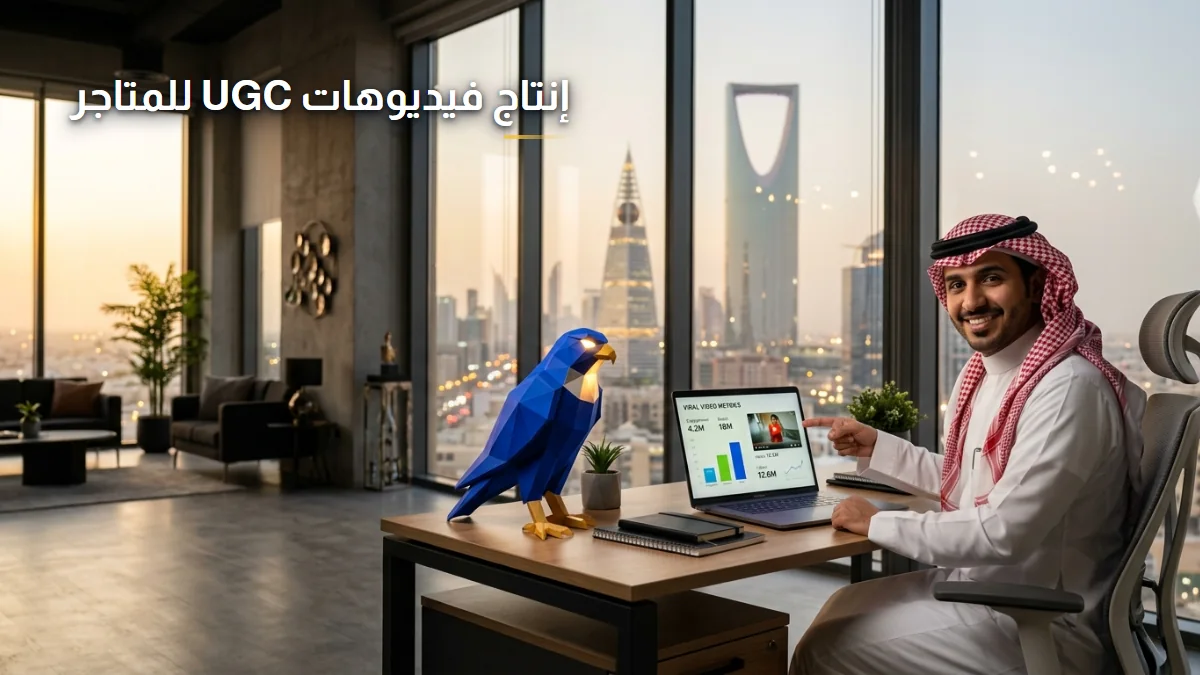 إنتاج محتوى المستخدمين UGC وفيديوهات التوصية الصقر