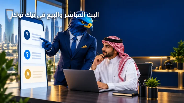 البث المباشر والبيع الفوري في تيك توك الصقر