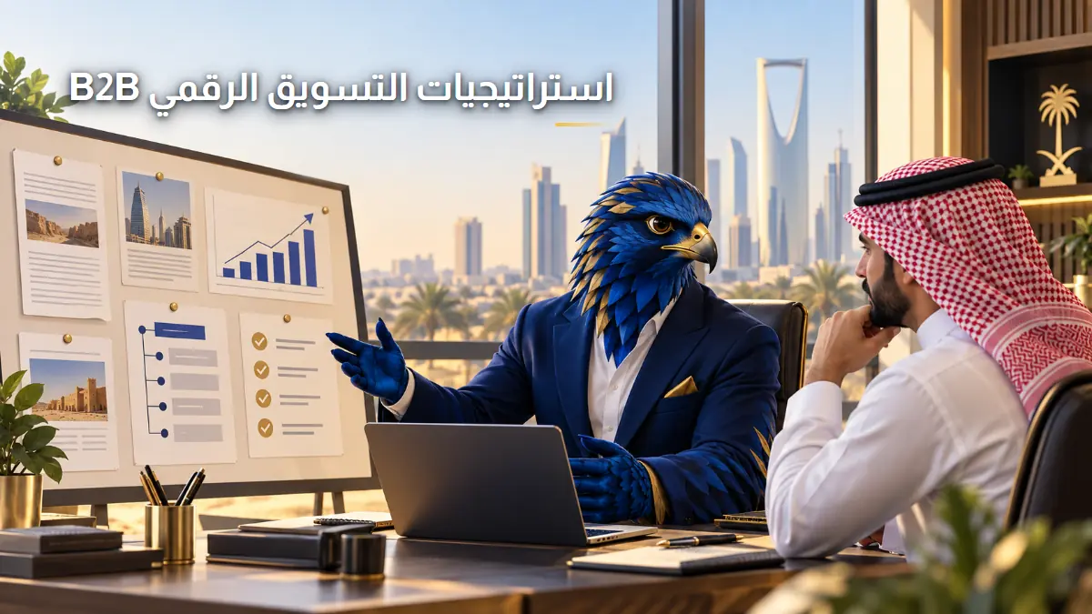 استراتيجيات التسويق الرقمي B2B للشركات الصقر