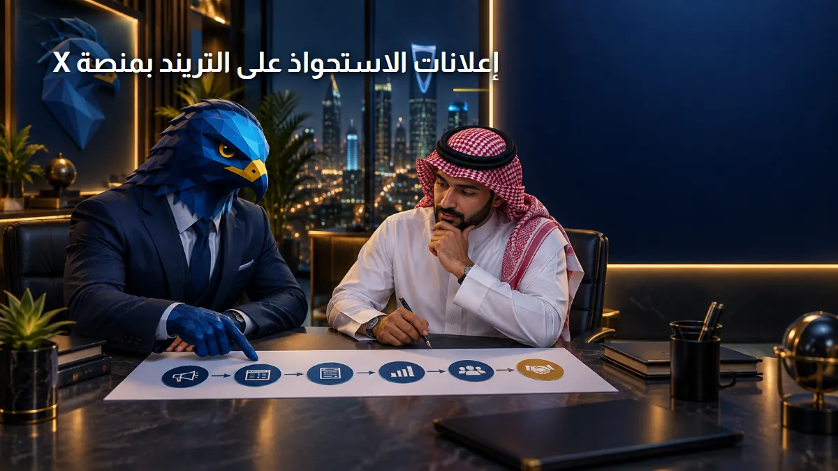 إعلانات الاستحواذ على التريند في منصة إكس بالسعودية الصقر