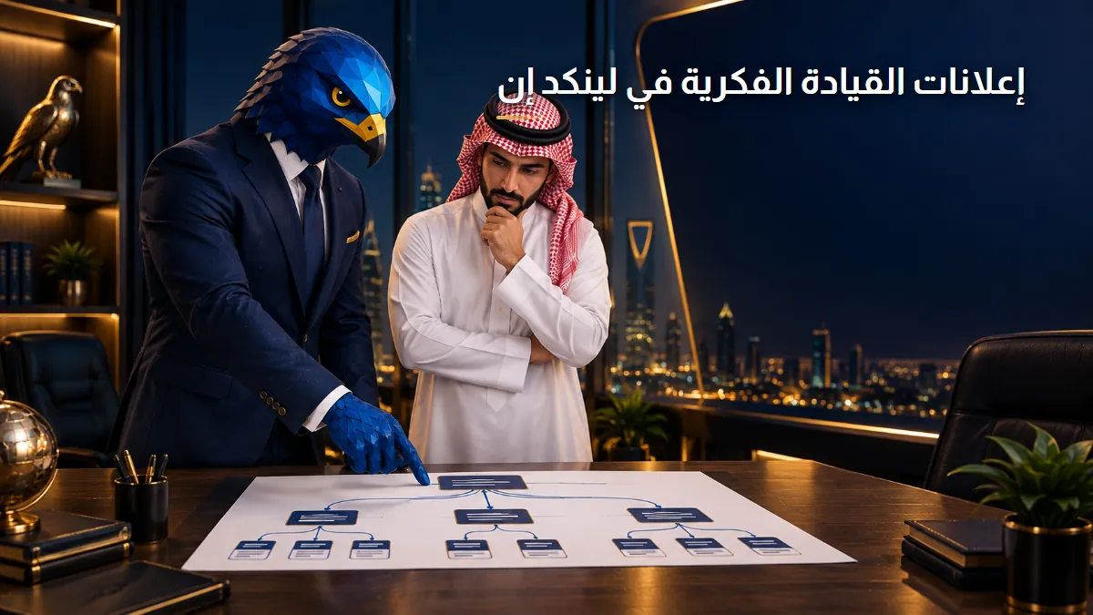 إعلانات القيادة الفكرية في لينكد إن للشركات B2B الصقر