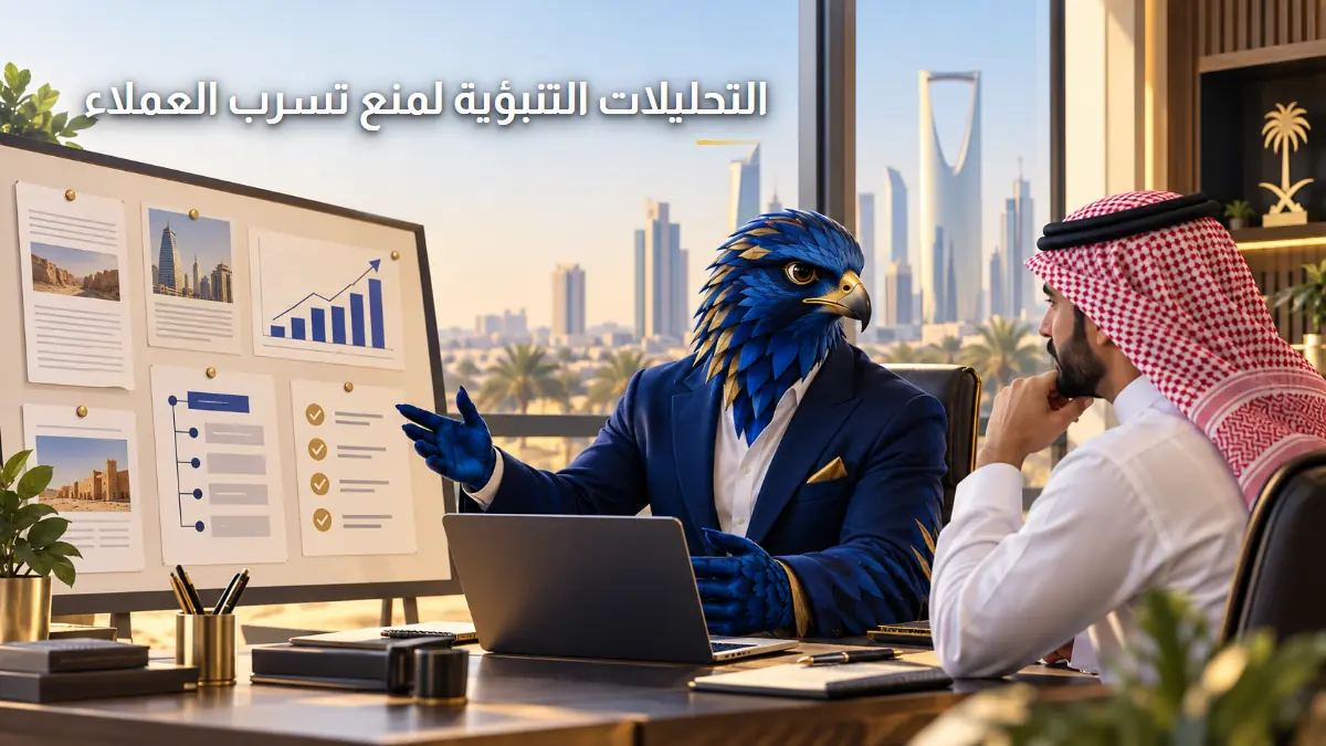 التحليلات التنبؤية لمنع تسرب العملاء وزيادة الولاء الصقر