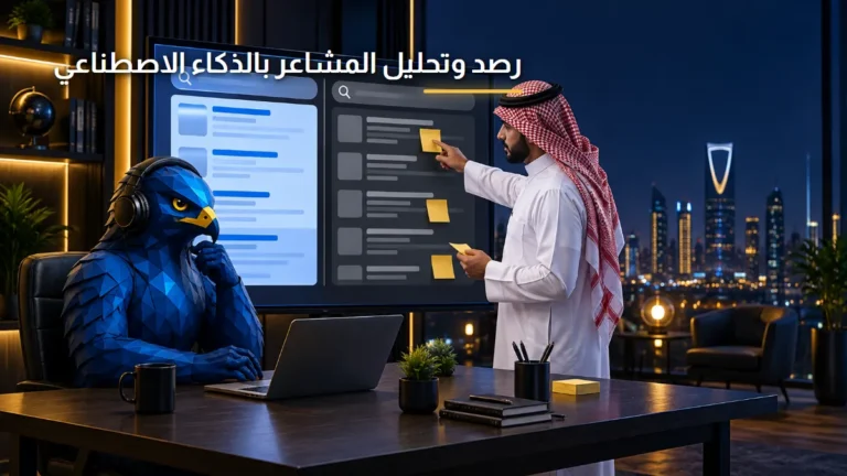 رصد وتحليل المشاعر بالذكاء الاصطناعي وحماية السمعة الرقمية الصقر