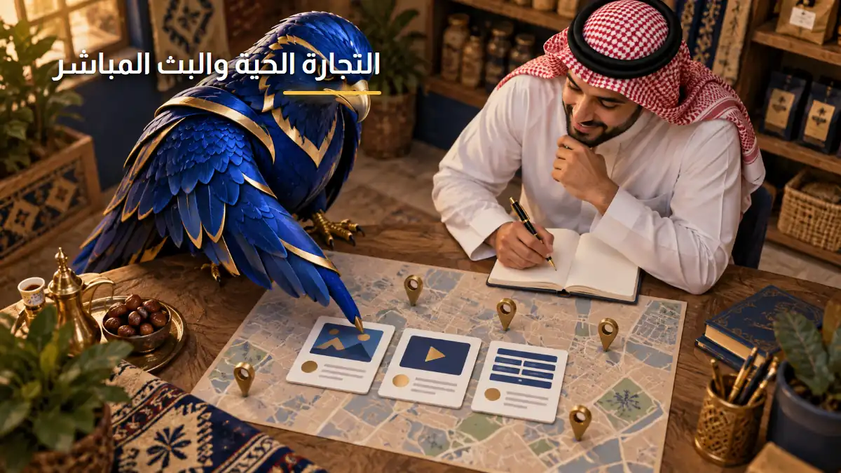 استراتيجيات التجارة الحية Live Commerce والبث المباشر للمتاجر الصقر