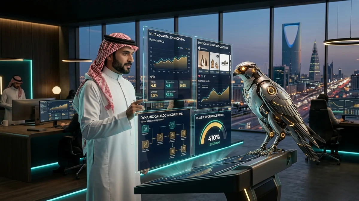 حملات ميزة بلس Advantage+ للتسوق في السعودية: أتمتة إعلانات إنستغرام وميتا بأعلى عائد