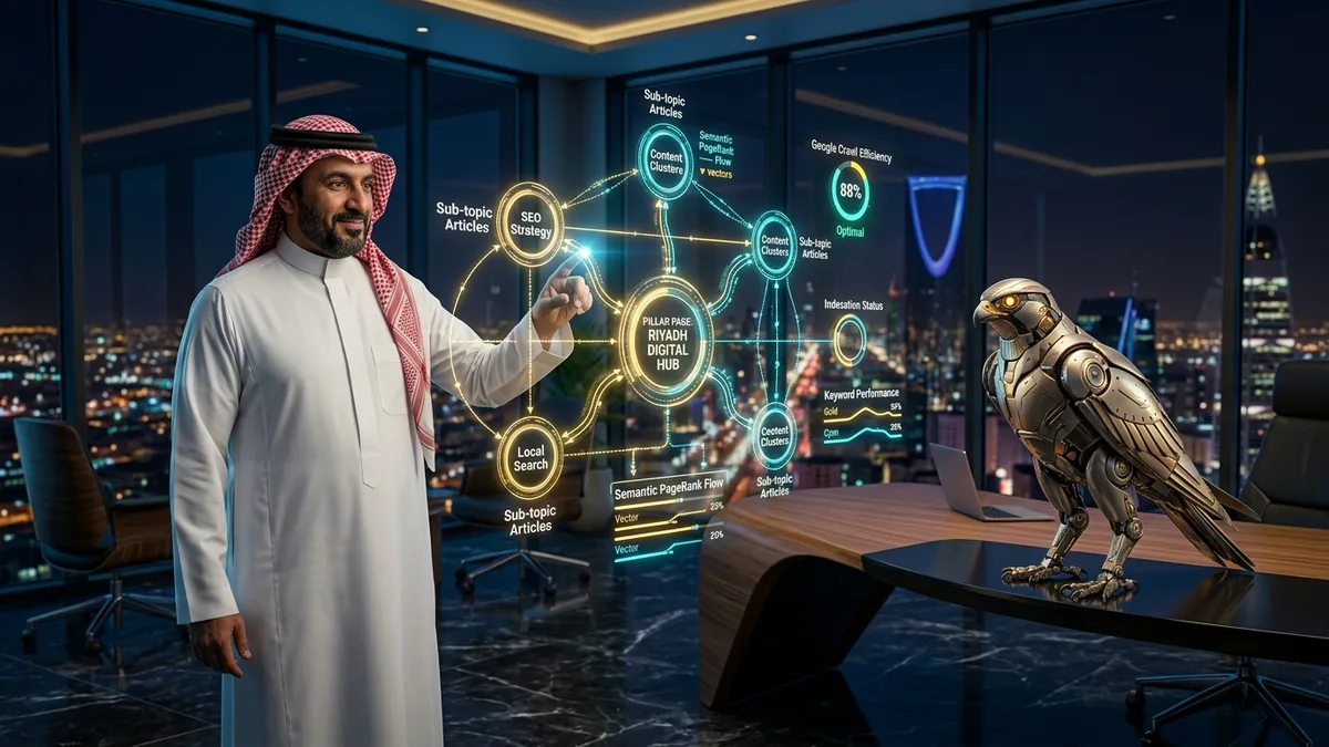 هيكلة الروابط الداخلية وبناء المجموعات الموضوعية Topic Clusters للمواقع السعودية