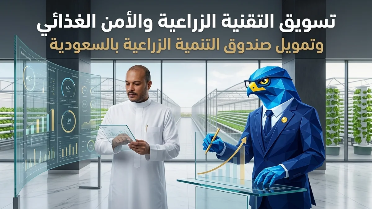 دليل استراتيجيات تسويق شركات التقنية الزراعية والأمن الغذائي في السعودية وحلول البيوت المحمية والاستزراع المائي وتمويل صندوق التنمية الزراعية ADF