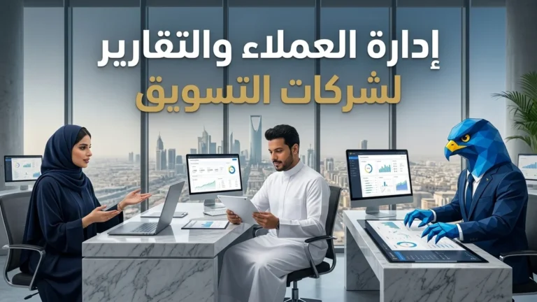 إدارة العملاء والتقارير لشركات التسويق في مركز تحكم كافد بالرياض