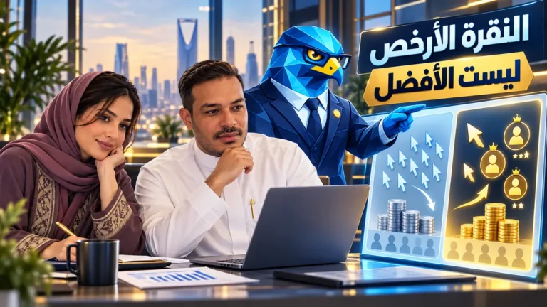 باسم ودعاء ورجل الصقر يقارنون سعر النقرة بعدد العملاء المؤهلين