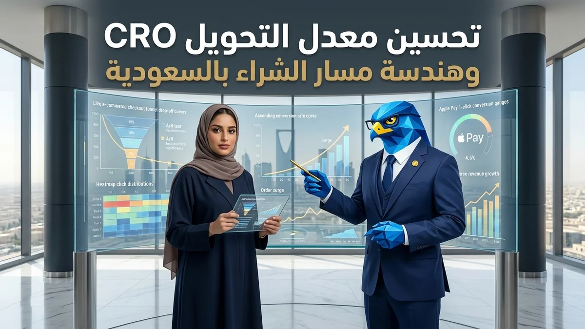 تحسين معدل التحويل CRO في السعودية واختبارات AB وهندسة مسار الشراء لمتاجر سلة وزد