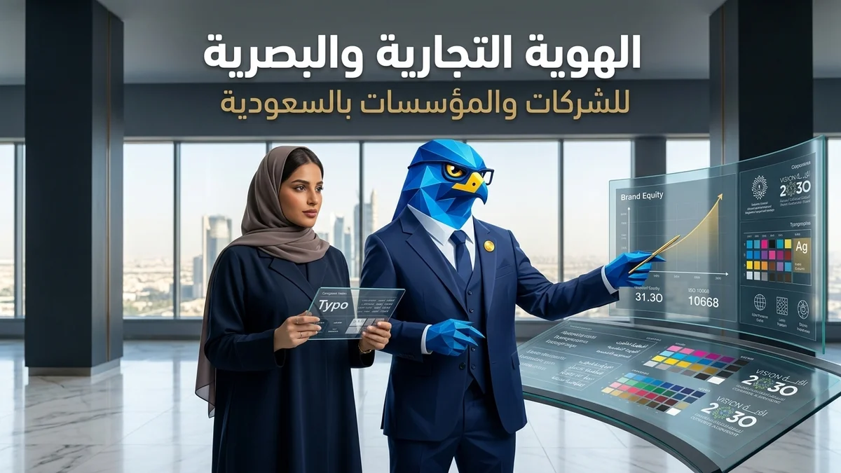 بناء الهوية التجارية للشركات في السعودية ودليل الهوية البصرية ومواكبة رؤية 2030