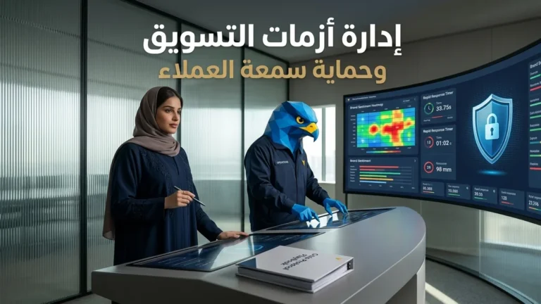 إدارة أزمات التسويق وحماية سمعة العملاء في غرفة عمليات رقمية بالرياض