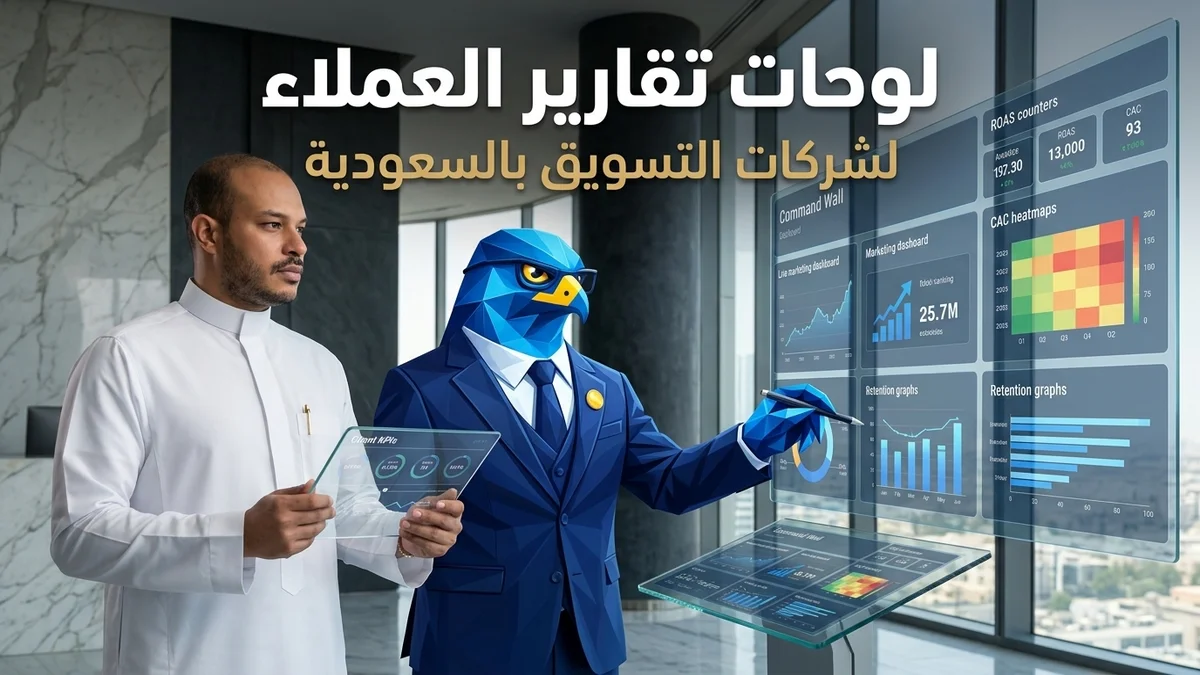 تصميم لوحات التحكم والتقارير المخصصة لعملاء شركات التسويق بالسعودية وتثبيت عقود الاحتفاظ في كافد بالرياض