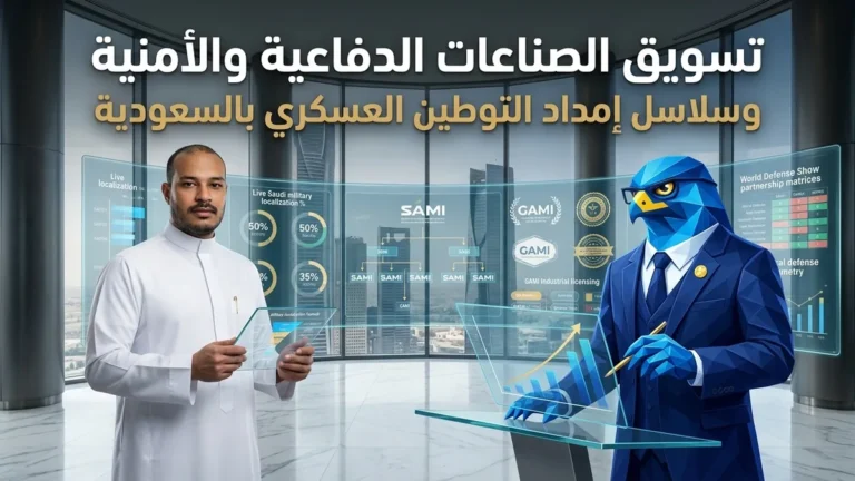 دليل تسويق شركات الصناعات الدفاعية والأمنية بالسعودية وعقود توطين الصناعات العسكرية GAMI وسلاسل إمداد سامي