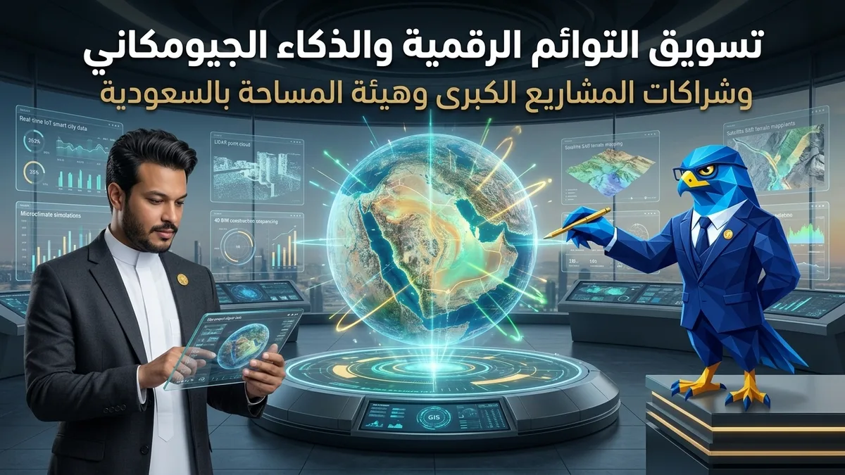 دليل تسويق حلول التوائم الرقمية والذكاء الجيومكاني GIS للمشاريع الكبرى بالسعودية وشراكات نيوم والبحر الأحمر