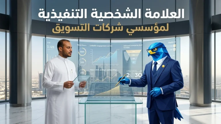 بناء العلامة الشخصية التنفيذية لمؤسسي شركات التسويق وقيادة الفكر بالوايت ليبل في كافد بالرياض