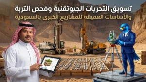 دليل تسويق خدمات التحريات الجيوتقنية وفحص التربة والأساسات العميقة للمشاريع الكبرى في السعودية وكود البناء SBC