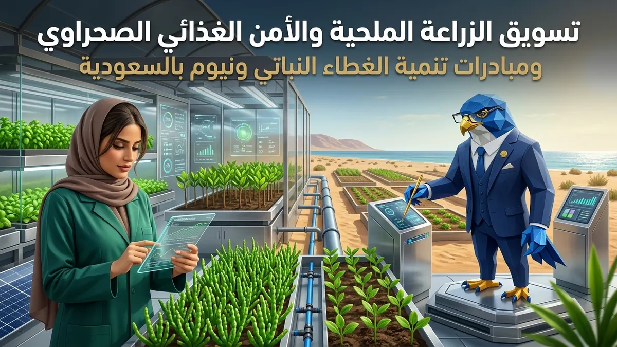دليل تسويق شركات الأمن الغذائي والزراعة الملحية واستصلاح الأراضي الصحراوية في السعودية ومبادرات الغطاء النباتي ونيوم
