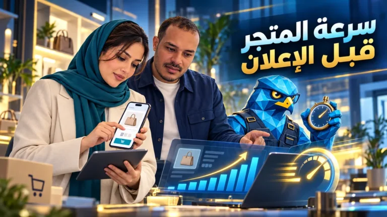 دعاء وباسم ورجل الصقر يختبرون سرعة صفحة متجر سعودي على الهاتف قبل إطلاق الإعلان