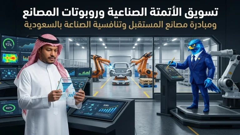 دليل تسويق شركات الأتمتة الصناعية والروبوتات الذكية للمصانع في السعودية ومبادرة مصانع المستقبل ومؤشر SIRI