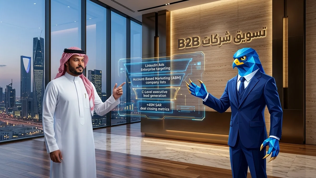 استراتيجيات تسويق المصانع والشركات الصناعية B2B في السعودية وسيو كتالوجات التوريد وحملات لينكد إن للمشتريات ومناقصات منصة اعتماد وصنع في السعودية