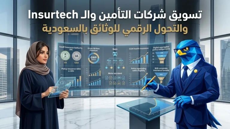 استراتيجيات تسويق شركات التأمين والتقنية التأمينية Insurtech في السعودية ودليل الامتثال لهيئة التأمين والتحول الرقمي للوثائق ومضاعفة الأقساط المكتتبة GWP