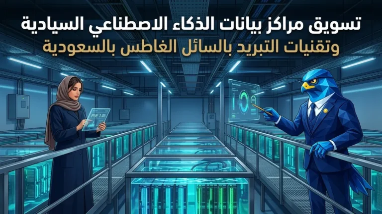 دليل تسويق مراكز بيانات الذكاء الاصطناعي السيادية وتقنيات التبريد بالسائل الغاطس في السعودية وشراكات سدايا