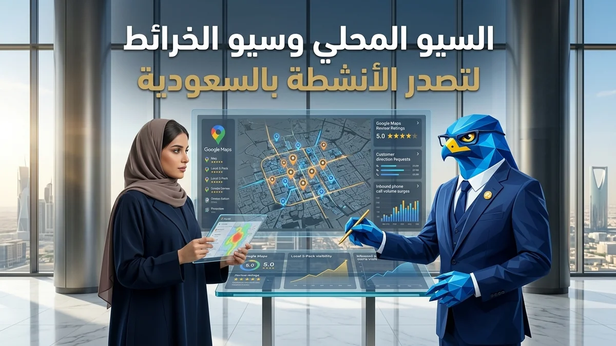 تحسين محركات البحث المحلي وسيو خرائط جوجل وتصدر الحزمة الثلاثية في كافد بالرياض