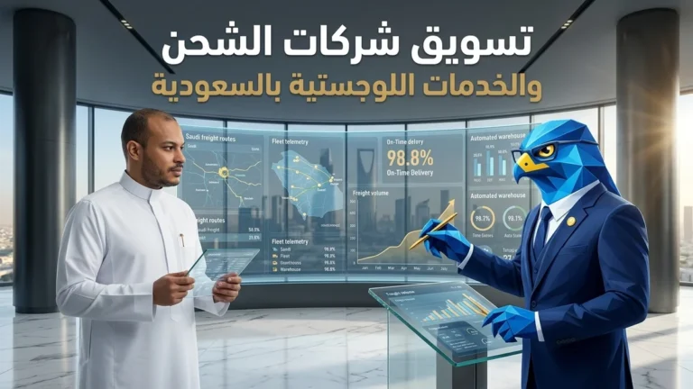 استراتيجيات تسويق شركات الشحن والخدمات اللوجستية في السعودية وسيو التخليص الجمركي وعقود سلاسل الإمداد B2B وشحن الميل الأخير