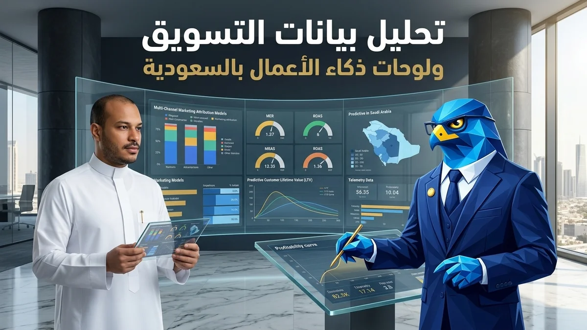تحليل بيانات التسويق وأدوات ذكاء الأعمال في السعودية ولوحات التحكم Power BI وLooker Studio