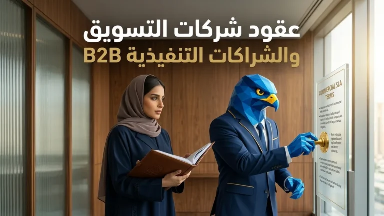 عقود شركات التسويق والشراكات التنفيذية B2B في قاعة استشارات الأعمال بالرياض