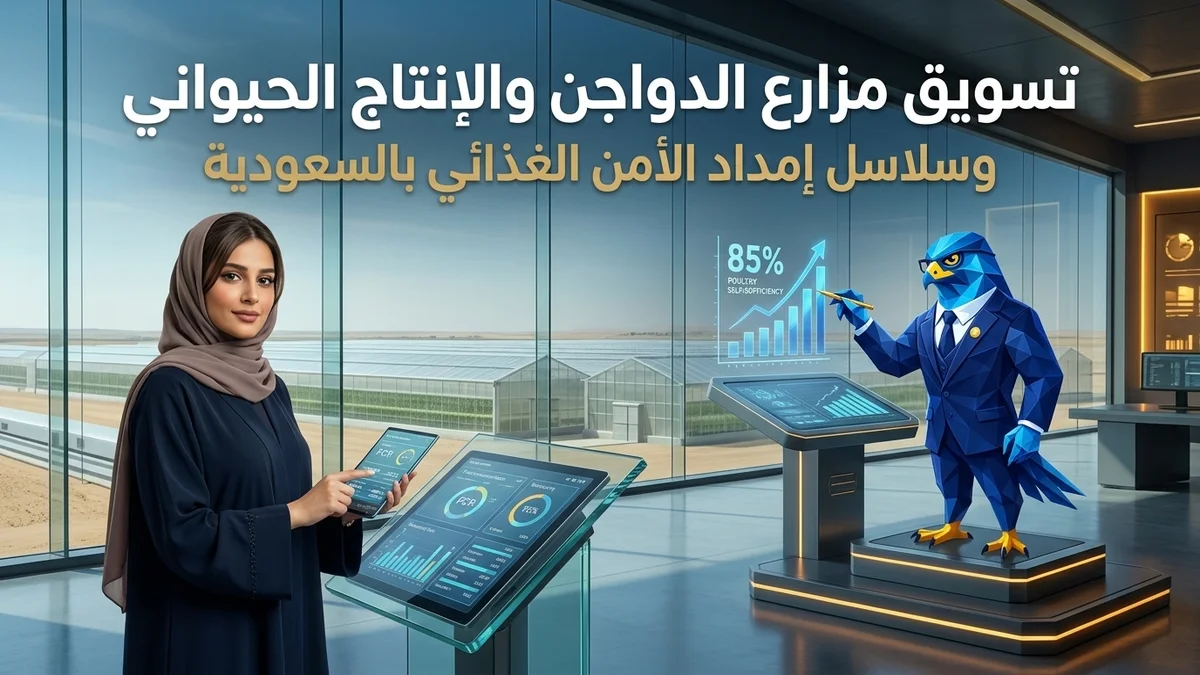 دليل تسويق شركات الأمن الغذائي ومزارع الدواجن والإنتاج الحيواني المؤتمتة في السعودية وعقود سلاسل الإمداد ومنافذ التجزئة