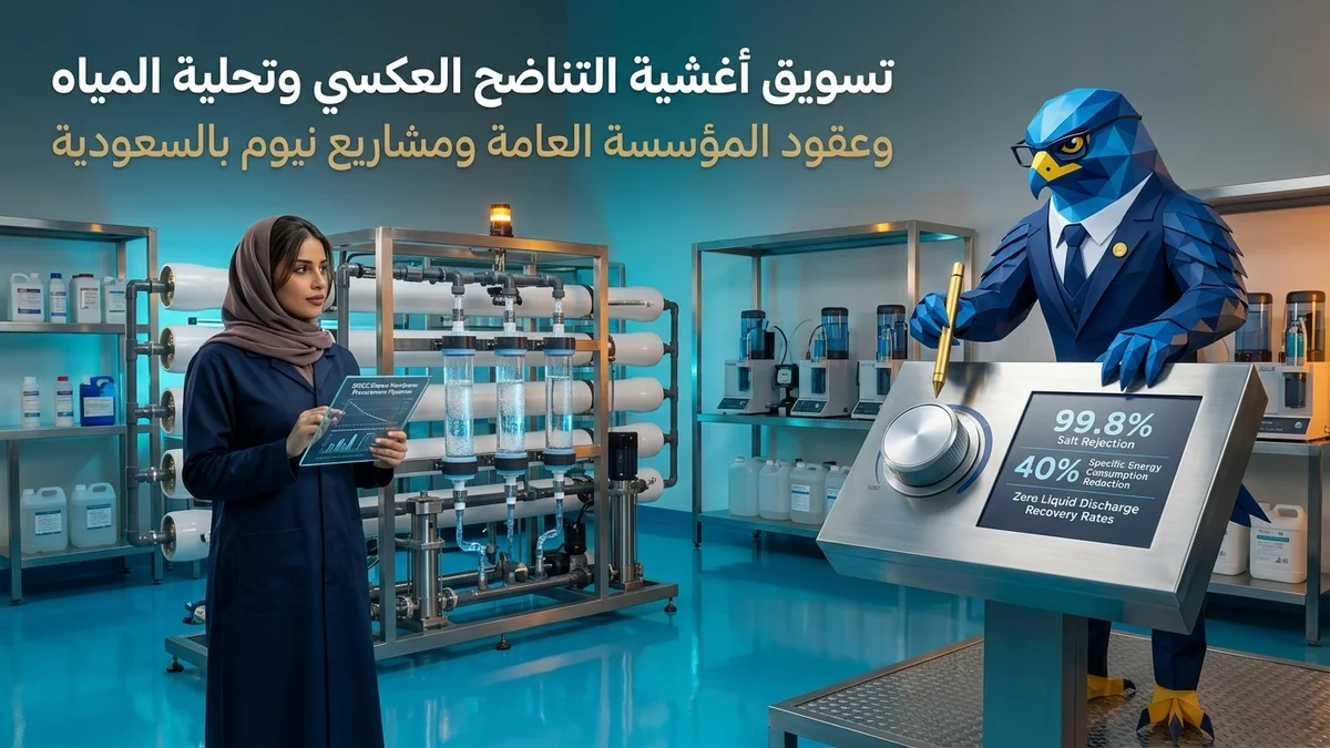 دليل تسويق مصانع أغشية التناضح العكسي RO وكيماويات تحلية المياه بالسعودية وعقود المؤسسة العامة ومشاريع نيوم