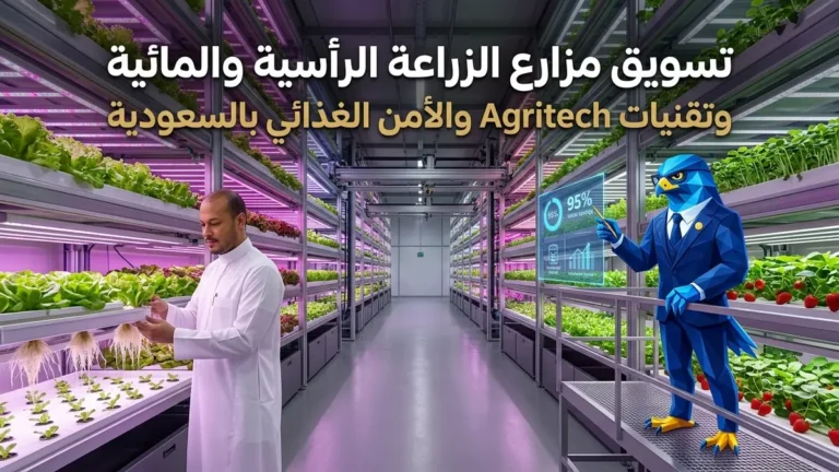 دليل تسويق مزارع الزراعة الرأسية والزراعة المائية في السعودية وتمويل صندوق التنمية الزراعية ومشاريع نيوم توبيان