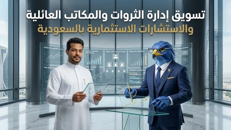 تسويق شركات إدارة الثروات والمكاتب العائلية والاستشارات الاستثمارية بالسعودية ودليل استقطاب كبار المستثمرين والامتثال لهيئة السوق المالية CMA